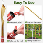 Qualirey 160 Pack Fly Strips Sticky Fly Trap Indoor Outdoor Hanging Fly Ribbon Tape Paper Flying Insect Trap Gnat Killer Traps for Fruit Flies, Bug, Insect, Pest (Red)