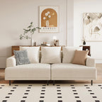 79" Modern Fabric Couch,Cloud Sofa with Low Back for Living Room