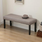 Duhome Elegant Lifestyle Nailhead Trim Bench, Khaki, Wood