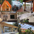 8' X 12' Clear Vinyl Tarp, 14 Mil Clear Tarps Heavy Duty Water Resistant, 400g/m² Thickened Tear Resistant with Metal Grommets, for Patio Porch and Garden Chicken Coop