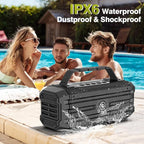 Bluetooth Speaker 120W Peak 80W Portable Wireless Hi-Fi Loud Outdoor IPX6 Waterproof Big Party Speakers with Deep Bass, TWS Pairing, DSP Sound Boombox for Home Camping Beach