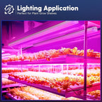 FREELICHT 4 Pack 4FT LED Grow Light, 40W (250W Equivalent), Red Blue (660nm+460nm) Full Spectrum Grow Light for Indoor Plants, Linkable Plug in Plant Growing Lamps for Hydroponic Seeding Veg Flower