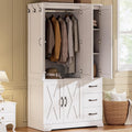 LIKIMIO Wardrobe Cabinet with Drawers and Doors for Bedroom and Guest Room