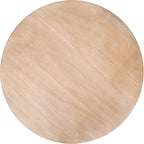 Kate and Laurel Wegner Traditional Wooden Round Drink Table, 12 x 12 x 30, Light Natural Wood, Elegant and Durable Mango Wood Pedestal Table for Use as Indoor Plant Stand or Useful Living Room Decor