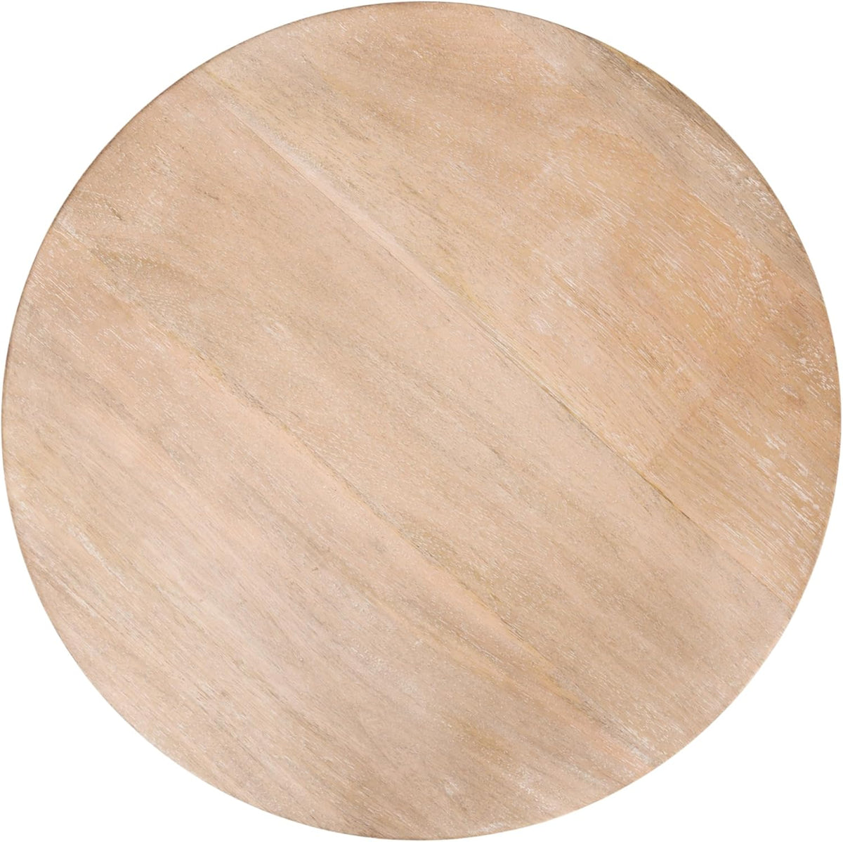 Kate and Laurel Wegner Traditional Wooden Round Drink Table, 12 x 12 x 30, Light Natural Wood, Elegant and Durable Mango Wood Pedestal Table for Use as Indoor Plant Stand or Useful Living Room Decor