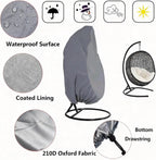 Heavy-Duty 210D Oxford Swing Cover-Waterproof UV-Resistant and Windproof Hammock with Drawstring(Nozipper(115cm*190cm))