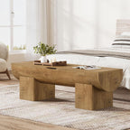 Tribesigns 55" Storage Bench with 2 Safety Hinges, Farmhouse Shoe Bench with Flip-Top Storage, Supports 350 lb and Easy Assembly (Natural)