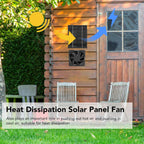 Solar Panel Fan, 2W Greenhouse Ventilation Solution Exhaust Air Ventilation Heat Dissipation Tool, Solar Panel Powered Fan Mini Ventilator, Solar Fan Exhaust Fan, For Greenhouse Shed