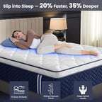 Firm Queen Mattress 12 Inch - Hotel Collection Hybrid Mattress with 5-Zone Support, Luxury Sleep Comfort, Extra Back & Hip Support, Fiberglass-Free, CertiPUR-US Certified, 365-Night Trial