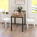 GOFLAME Dining Chairs Set of 4, Kitchen Chairs with Rubber Wood Legs & Cross Back, Farmhouse Armless Dinette Chairs for Dining Room, Living Room, Restaurant, 400 LBS Load Capacity, White