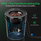 VIVOSUN DWC Hydroponics Grow System with Top Drip Kit 4 Buckets