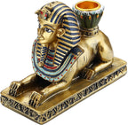 Egyptian Mythology Resin Candle Holder Anubis Goddess Sphinx Figurine (Sphinx)
