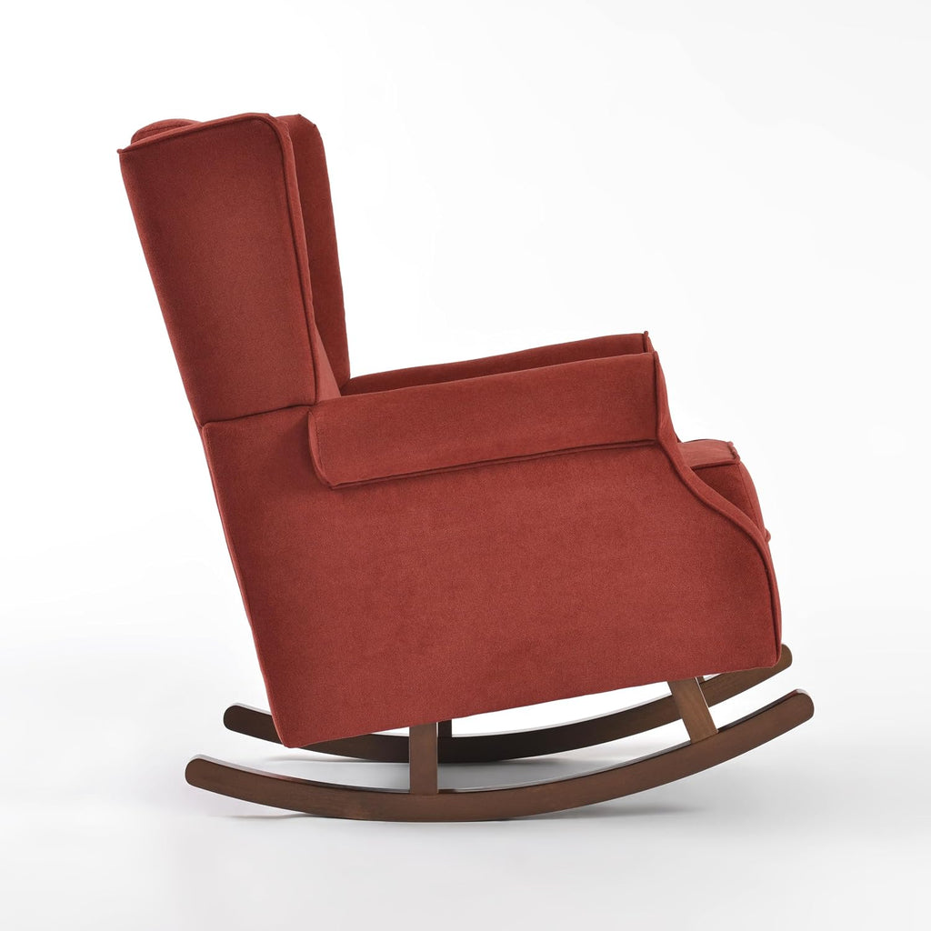 Haven Upholstered Rocking Chair (Burgundy)