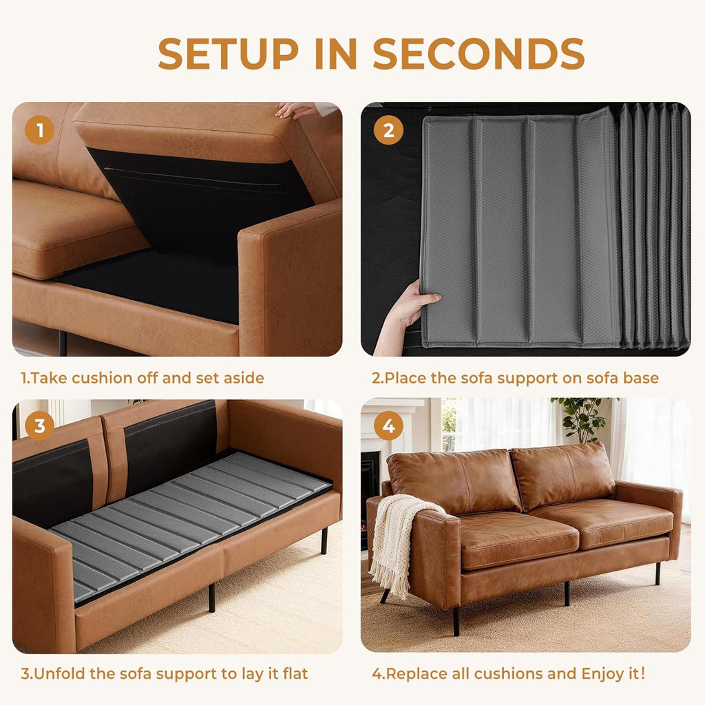 Heavy Duty Couch Cushion Support Board for Sagging Sofa, 24''x72''Wide Sofa, Thick Reinforced Wood Boards Add Strong Seat Supports, Under Couch Insert with Anti-Slip Dots, Grey