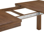 60"-80" Extendable Dining Table, Modern Rectangular Wood Kitchen Table, Farmhouse Expandable Dinner Table, Traditional Large Extension Meeting Desk for Dining Room, Living Room, Walnut