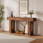 63 Inches Long Console Table, Wooden Entry Table for Entryway, Rustic Sofa Tables Behind Couch, Foyer Hallway Tables for Living Room, Entrance, Foyer