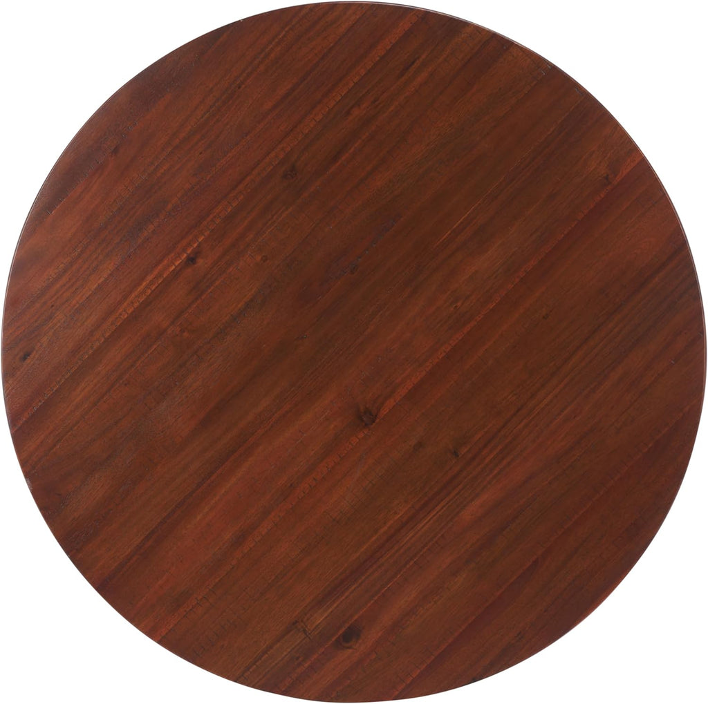 SAFAVIEH Home Collection - Sergio Rustic Cafe Brown Round Dining Table, Traditional Pedestal Design, Seats up to 4 (DTB9215A)