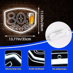 Beer Neon Sign for Wall Decor Beer Neon Lights Bar Led Sign for Man Cave Home Bar Shop Pub Bistro Game Room Party Hotel Decor Birthday Gift for Father or boy friend Size13.7 * 11in(JTD245)