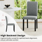 Giantex Upholstered Dining Chairs Set of 4, Mid-Century Modern Fabric Parson Chair w/Rubber Wood Legs, Thick Padded Seat, High Back, Armless Kitchen Side Chairs for Living Dining Room Restaurant