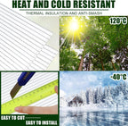 Tatuo 12 Pack 4' X 2' X 0.16'' Polycarbonate Greenhouse Panels Polycarbonate Sheets Twin-Wall Roof Panels Waterproof UV Protected Clear Corrugated Plastic Roofing for Greenhouse Replacement