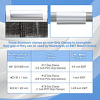 25 Pcs Aluminum Greenhouse Clamps, 1.1 x 3 Inch, Row Covers, Dog Beds, Quilting Frames Shelters, Shades, Netting (fit 3/4 Inch PVC Pipe Tube Clip)