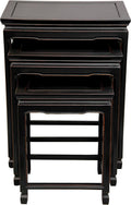 Red Lantern Rosewood Nesting Tables - Antique Black