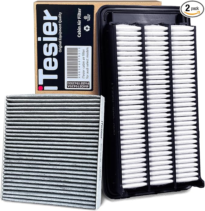 Engine & Cabin Air Filter Kit for CRV (2017-2022) 1.5L Gas, Civic (2016-2021) 1.5L Gas, (NOT for Hybrid /2.0L) Replaces 17220-5AA-A00, 80292-TF0-G01