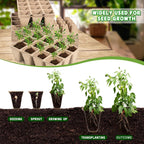 10 Packs Seedling Starter Trays, 120 Cells Biodegradable Seed Starter Plant Pots，Seed Germination Starter Tray Kit with 20 Labels, 2 Transplant Tools