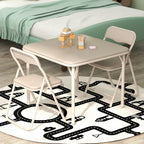 IDEALHOUSE Kids Folding Table and Chair Set | Foldable Table Set, Sturdy Steel Frame for Drawing, Crafts, Snacks and Homework