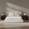 RECCI AirFrame Queen Upholstered Bed Frame with Plush Padded Headboard