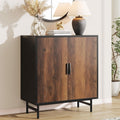 Sideboard Buffet Cabinet with Storage, Kitchen Storage Cabinet with Adjustable Shelf, 2-Door Console Table Accent Cabinet for Living Dining Room, Entryway, Hallway, Credenza, Coffee Liquor Bar, Rustic