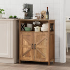 Homhedy Farmhouse Bathroom Storage Cabinet with 2 Doors, Toilet Paper Cabinet with Adjustable Shelf, Small Bathroom Cabinet for Kitchen/Laundry/Living Room, 11.8 x 23.6 x 31.5 Inches, Rustic Walnut
