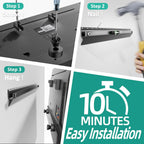 Studless TV Wall Mount for 22-55 Inch TVs, Slim No Stud TV Mount, Drywall TVs Bracket, Holds Up to 100 lbs, Max VESA 400x400mm - No Drill Easy Installation with Bubble Level