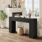 Epecoya 53 Inch Black Farmhouse Console Table for Entryway Hallway | Small Entryway Table, Wood Black Finish, Behind Sofa Couch, Easy Assembly, Display Decor, 12"D x 53.25"W x 31.5"H