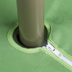 Outdoor Tablecloth Wrinkle-Free Stain Resistant Waterproof Polyester Fabric Table Cover with Zipper Umbrella Hole for Picnic/Party/Dinner/Patio Garden(70inch Round,Zippered,Olive Green)