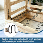 AHIER 25" 4 Pack Couch Spring Repair Kit, Sofa Supports for Sagging Cushions Upholstery Springs Seat Repair Replacement Kits - Includes 20ft Steel Stay Wire with 20 Clips, 10 Spring Clips, 40 Nails