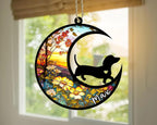 Personalized Dog Memorial, Custom Name Dachshund Dog Christmas Ornament with Name, Custom Breeds, Pet Loss Light Catcher, Gifts for Lovers Loss of Pet Sympathy on Mothers Day Christmas
