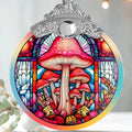 Stained Glass Christmas Ornament, Jocidea Mushroom Christmas Decorations, Christmas Tree Ornament, Mushroom Lovers Gifts, Holiday Decor and Xmas Gifts Ideas