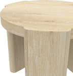Alpine Furniture Sloane 20 in. W Round Wood End Table in Natural Driftwood