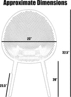 2xhome Modern Patio Dining Chair | Perforated Oval Egg-Shaped Breathable Weather Resistant Lounge Side Chair for Kitchen Indoor or Outdoor Use (Set of 2 Chairs, Green)