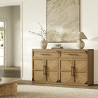 SICOTAS Buffet Cabinet with Drawer - Modern Sideboard Cabinet with Storage, Wide Credenza Storage Cabinet with Handle and Door, Sideboard Buffet Cabinets (1, Oak Brown)