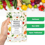 Woods Creek Seeds: National Pickling Cucumber Seeds for Planting - Over 90 Heirloom Cucumber Seed Pack - Non-GMO Pickling Cucumbers for Planting Indoors or Outdoors