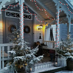 QITONG 165ft 500 LED Red and White String Lights, Christmas String Lights with Green Wire, 8 Modes Twinkle Lights Plug in
