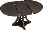 Bellemave Extendable Dining Table Set for 4, 5-Piece Retro Round Table Set with 4 Upholstered Chairs, Round Table with a 16" W Leaf, Oval Kitchen Table Set with Extendable Table (Espresso)