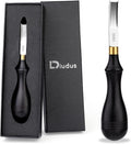 Diudus Leather Edge Beveler Tool, French Skiver, Wide Mouth Leather Edge Bevelers Skiving 8mm, Leather Edge Trimmer Crafting Tools with Wooden Handle for DIY Leather Craft