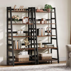 Tribesigns 5-Tier Bookshelf Industrial Bookcase, 5 Shelf Ladder Shelf Book Storage Shelf Organizer for Living Room, Home Office