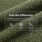 ROCITY Green Boucle Bedroom Bench Small Upholstered Entryway Bench Modern Sherpa Footstool Sofa Footrest Extra Seating for Living Room, End of Bed, Set of 3 Bench, 20+50 Inch Bench