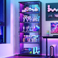 Dystler Glass Display Cabinet with Doors and RGB LED Lights