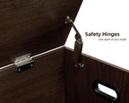 VANKILEY 51.2" Storage Chest Extra Large,Wooden Storage Bench,Espresso | Chest with 2 Safety Hinges, 51.2*15.7*19.1inches, Wooden Trunk for Bedroom, Livingroom,Entryway,Easy Assembly.