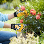 OIZEN Cowhide Leather Thorn Proof & Puncture Resistant Gardening Gloves for Women and Men, Touchscreen Compatible Working Gloves for Weeding, Digging, Planting, Gardening Gifts for Women, Size Medium